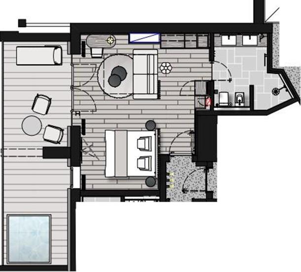 Spa Suite Whirlpool Grundriss